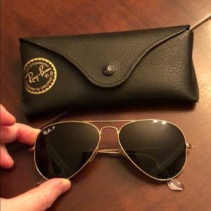 Ray-Ban Aviators (Polarized) AS-IS (small chip)